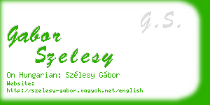 gabor szelesy business card